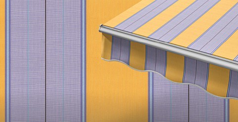 Маркиза локтевая VENTURA NEW, локти 1,5 метра, электропривод, тент из ткани в многоцветную полоску