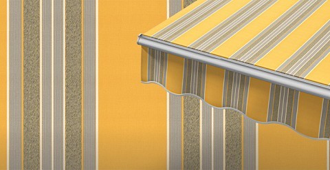 Маркиза локтевая VENTURA NEW, локти 1,5 метра, электропривод, тент из ткани в многоцветную полоску