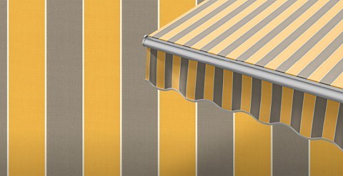 Маркиза локтевая VENTURA NEW, локти 1,5 метра, электропривод, тент из ткани в многоцветную полоску