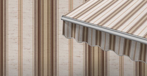 Маркиза локтевая VENTURA NEW, локти 1,5 метра, электропривод, тент из ткани в многоцветную полоску