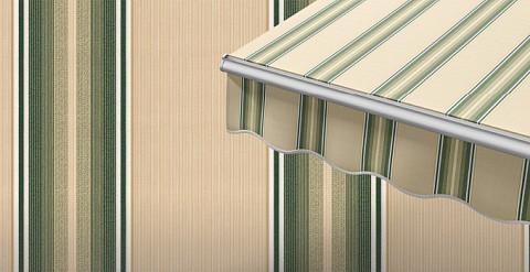 Маркиза локтевая VENTURA NEW, локти 1,5 метра, электропривод, тент из ткани в многоцветную полоску