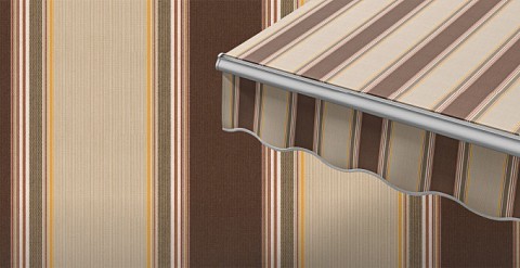 Маркиза локтевая VENTURA NEW, локти 1,5 метра, электропривод, тент из ткани в многоцветную полоску