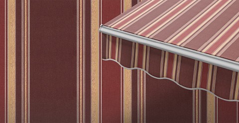 Маркиза локтевая VENTURA NEW, локти 1,5 метра, электропривод, тент из ткани в многоцветную полоску