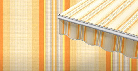 Маркиза локтевая VENTURA NEW, локти 1,5 метра, электропривод, тент из ткани в многоцветную полоску