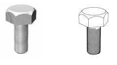 Болт М10x35 полная резьба