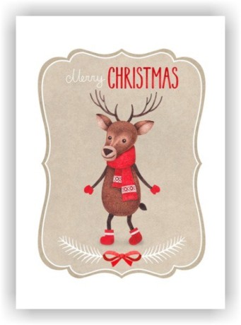 Декоративная салфетка 25х35 см «Олень» коллекция «Новый год»