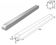 Шпонка 6,35x6,35x100 мм