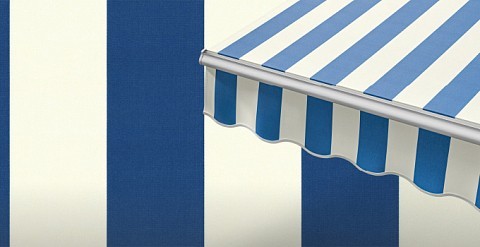 Маркиза локтевая VENTURA NEW, локти 2,5 метра, электропривод, тент из ткани в двухцветную полоску