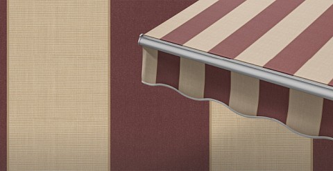 Маркиза локтевая VENTURA NEW, локти 2,5 метра, электропривод, тент из ткани в двухцветную полоску